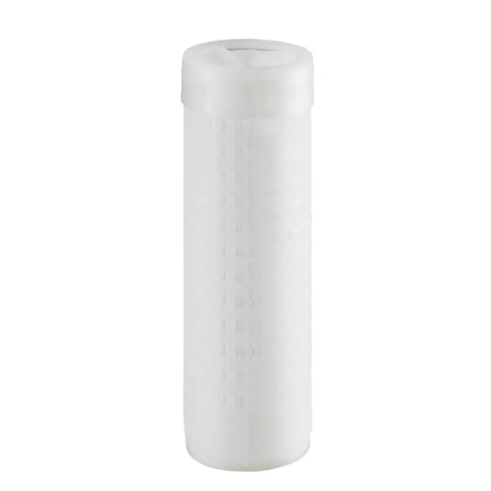 Weißer Filtereinsatz mit Stützkörper von Oventrop, zylindrischer Form, für industrielle Anwendungen. Eignet sich für die Filtration im Bereich von 80 - 120 Mikrometer.